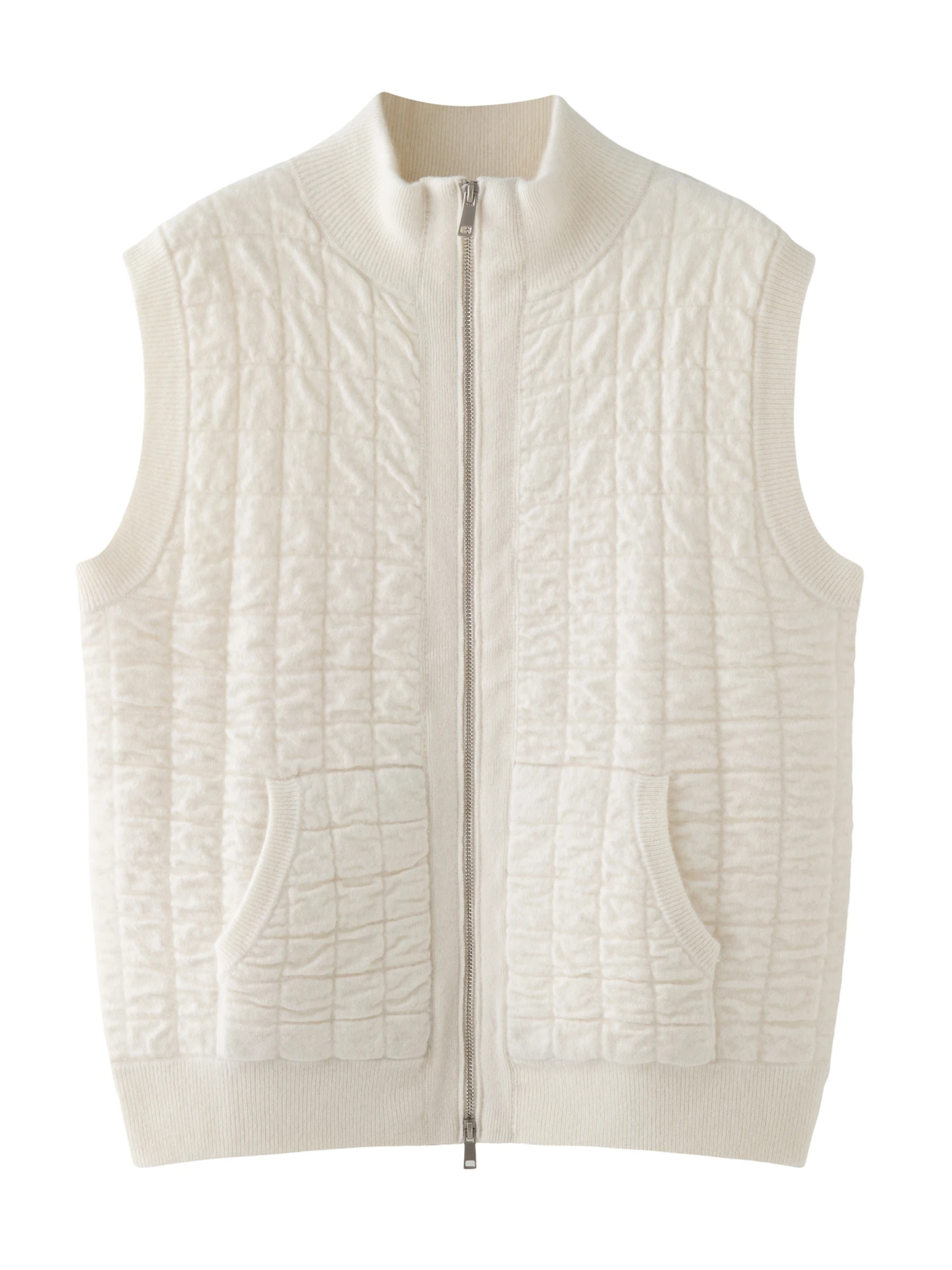 

High Quality Autumn Winter Woman Sweater Vest Elegant Female 100% Cashmere Knitwear Thick Cardigan Lady Sleeveless Clothes Tops
