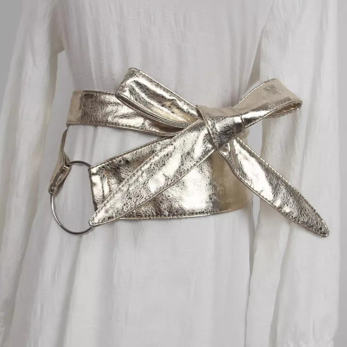 

Женский винтажный корсет из искусственной кожи золотого, серебряного цвета, женское пальто с поясом, платье с поясом, широкий пояс J1475