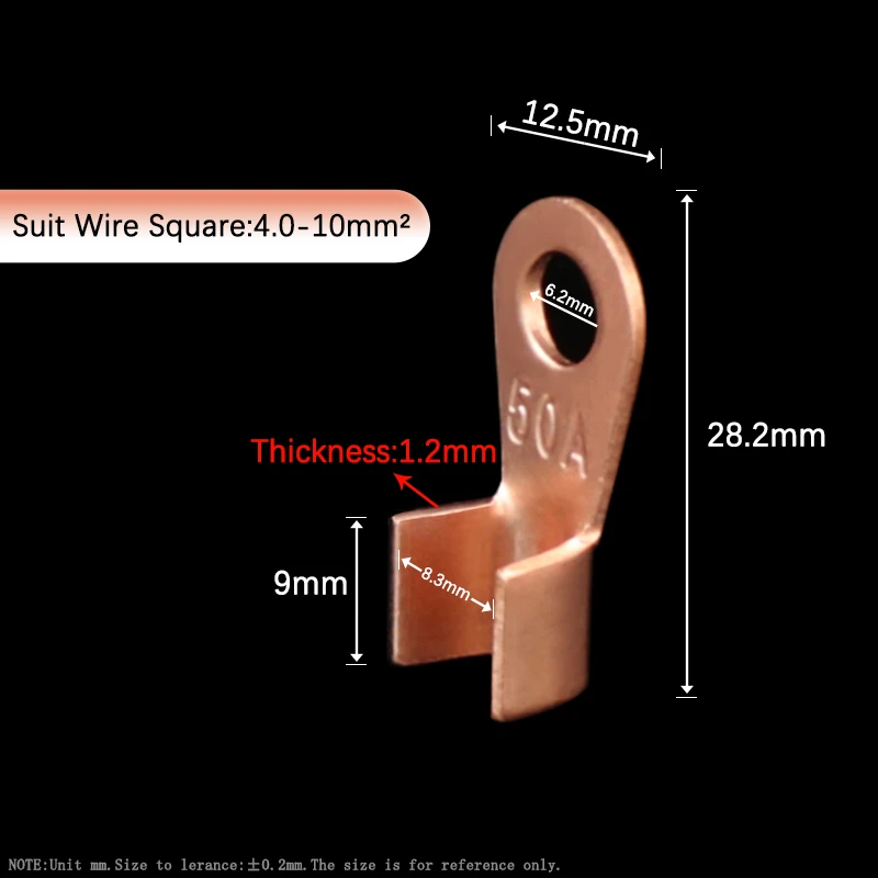 5/10pcs OT Type 100A ~1000A Open-End Copper Crimp Terminal Lugs Cable End Connectors Splice Battery Cable Connector