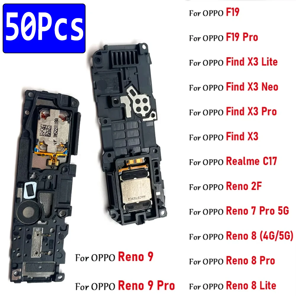 

50 шт., запасные части для громкоговорителя, зуммера, звонка для OPPO F19 Pro, Find X3 Lite, X3 Neo, X3 Pro, Reno 2F, 7, 9 Pro 5G, 8, 4G, 8 Lite