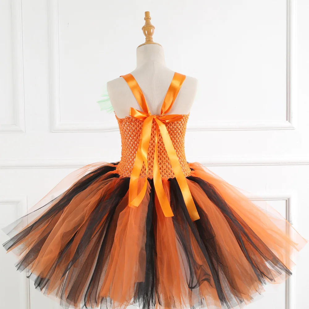 Pumpkin Dresses Costume for Baby Girls Tutu Dress Pumpkin Kids Birthday Outfit Children Halloween Cosplay Costumes Girl Clothes