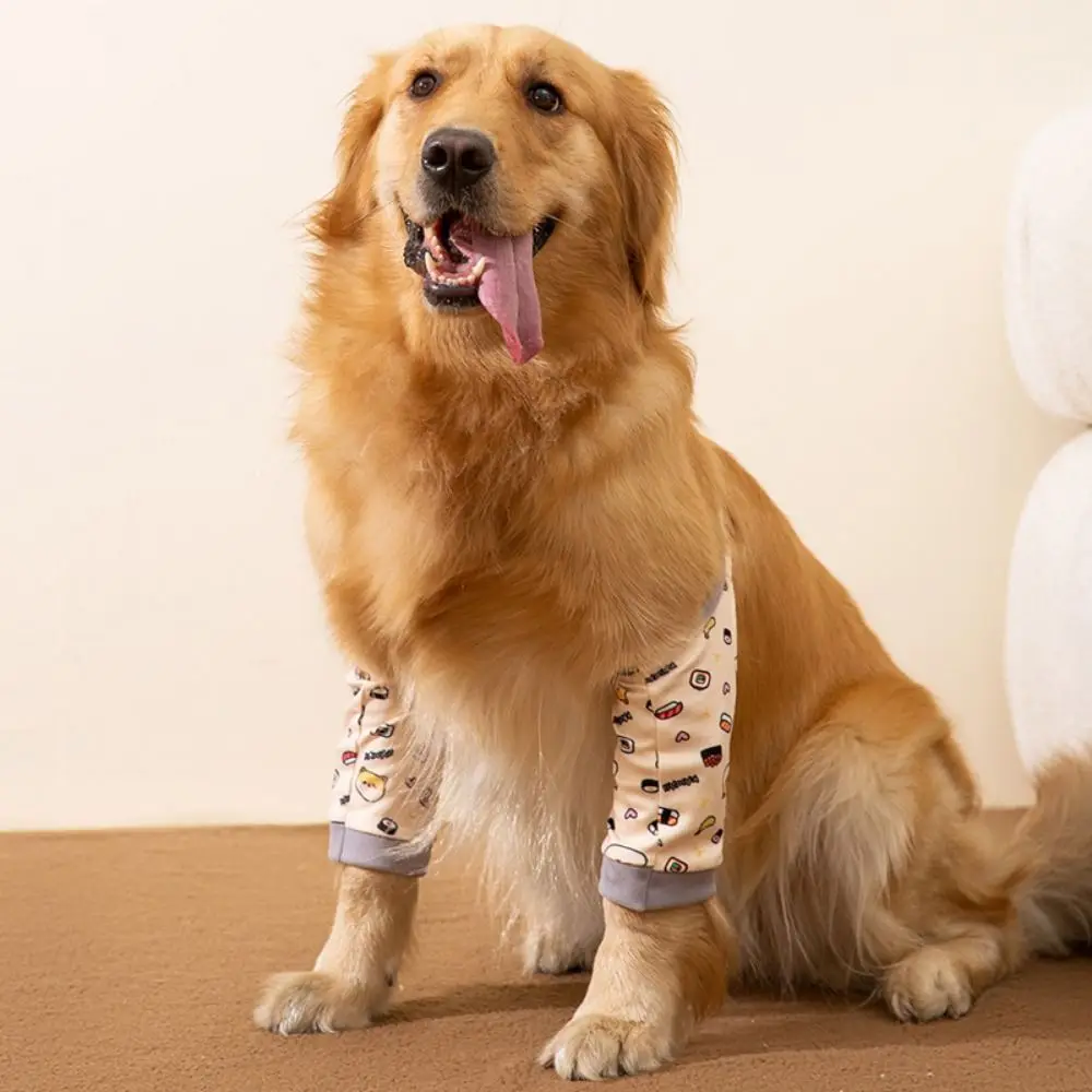 

Cartoon Pet Recovery Sleeve Soft Comfortable Dog Elbow Brace Football/Star Pattern Adjustable Dog Front Legs Sleeve