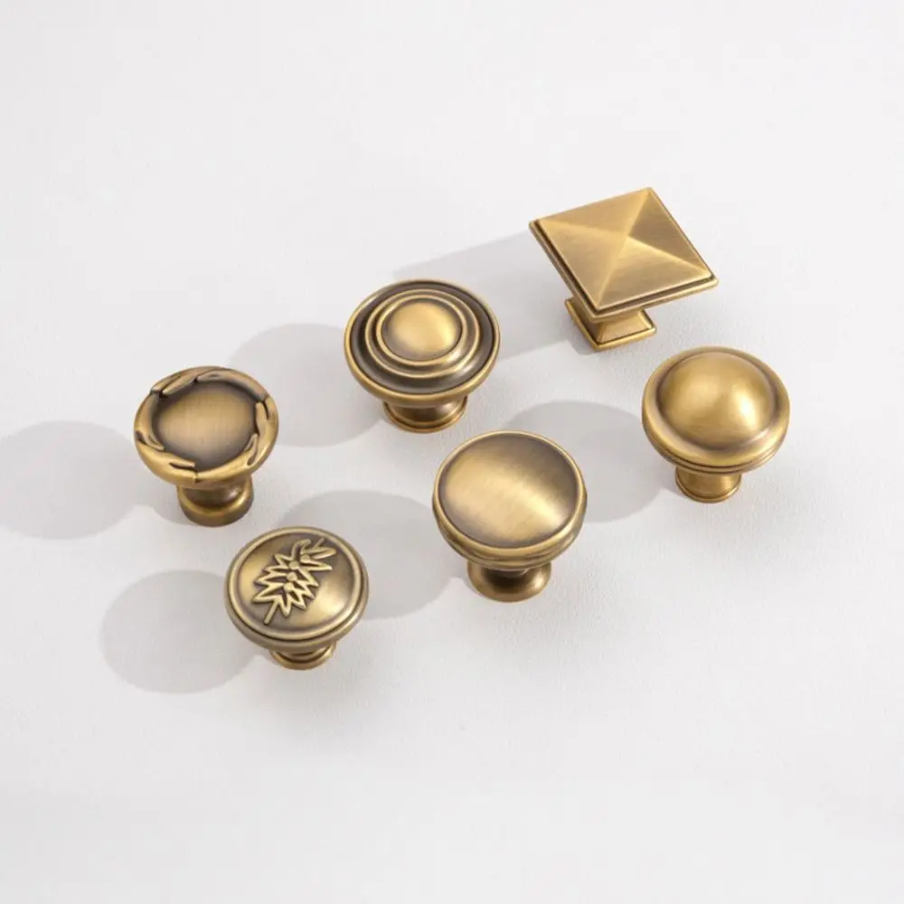 1 قطعة ثقب واحد العتيقة مقبض درج متعدد الحجم خمر مقبض كابينة مستديرة فاخرة مقبض الباب يسحب ملحقات أثاث