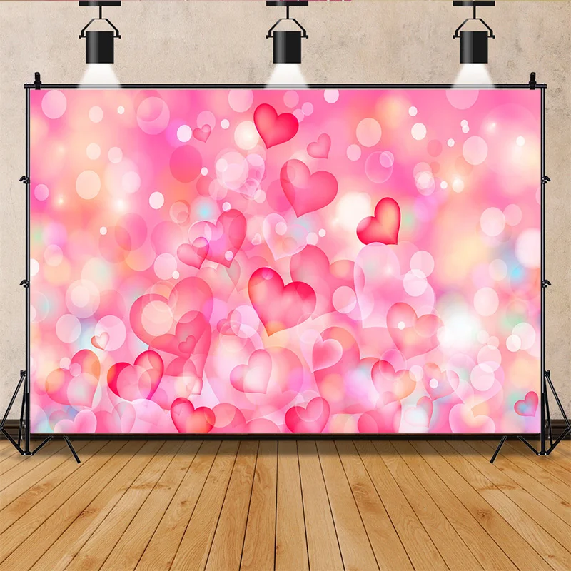 

SHENGYONGBAO Happy Valentine's Day Photography Backdrops Romantic Flower Roses Birthday Decor Balloons Photo Background RQ-65