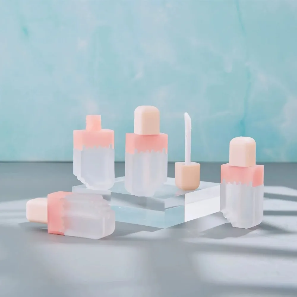 5ml Empty Ice Cream Refillable Lip Gloss Tube Lip Balm Bottle DIY Cosmetic Containers  Tarros Plastico  Емкость Для Свечей Vape