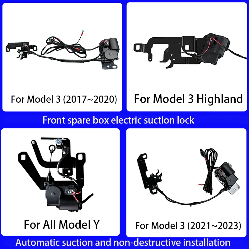 GDBCHZ Spare Box Electric Lock Soft-closing Suction Motor for Tesla Model3 Y XS 2021-2023 Automatic Adsorption Easy Installation