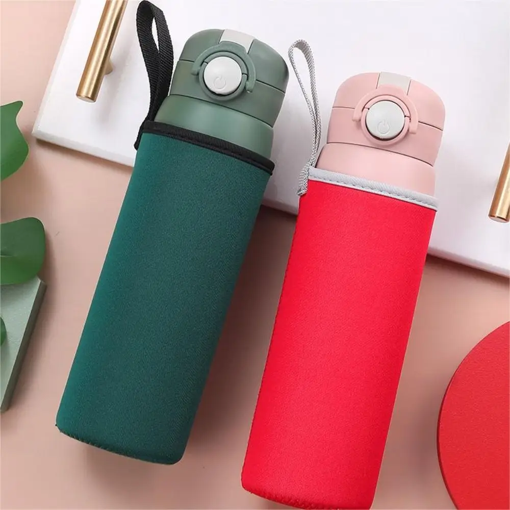 Neoprene Vacuum Cup Insulator Sleeve Elastic Collapsible Sport Water Bottle Cover Protective Anti-fall Water Bottle Carrier