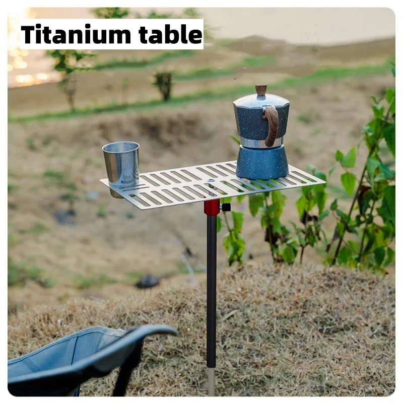

Camping Titanium Grill Mesh Table Lightweight Aluminum Alloy Barbecue Picnic Portable Outdoor Camping Equipment