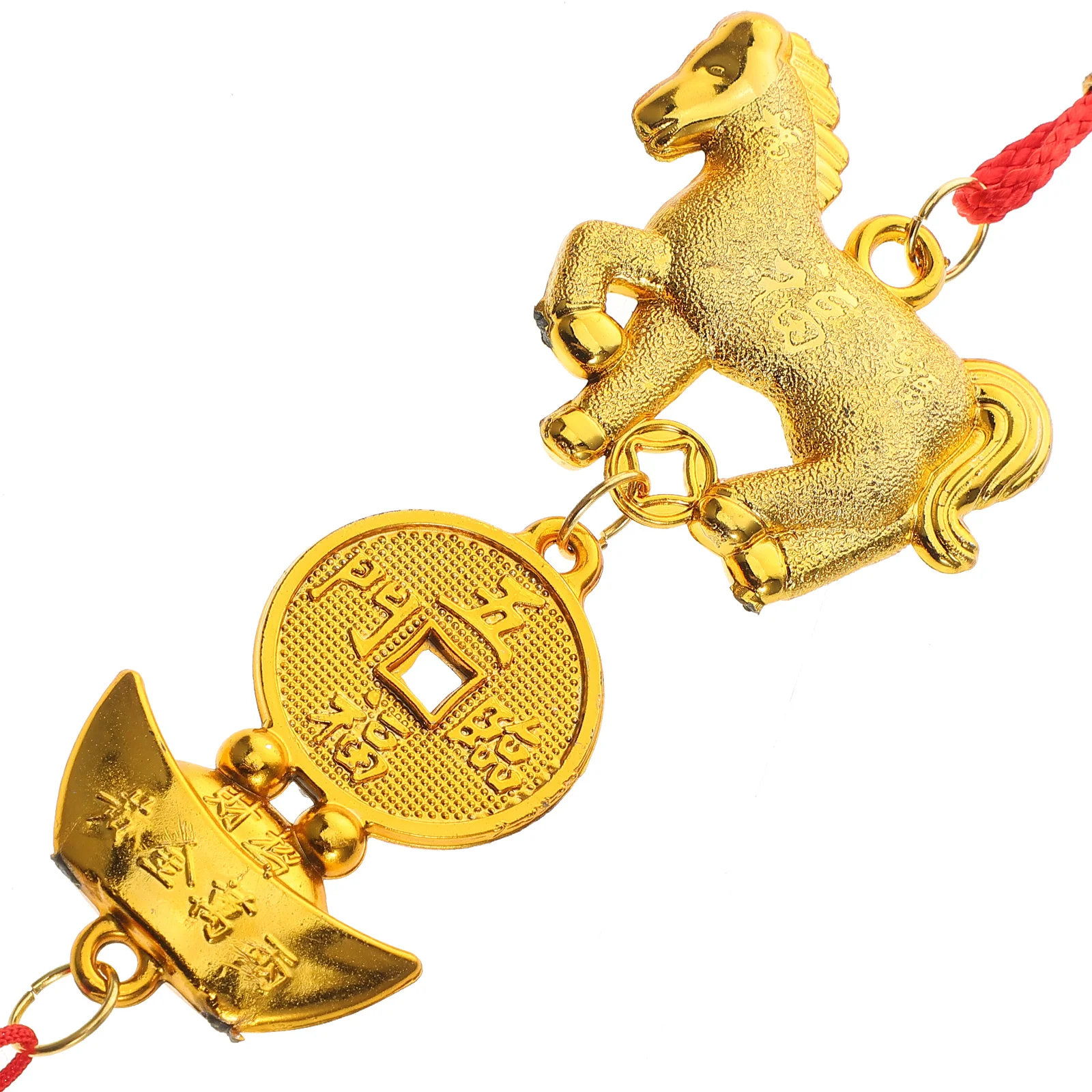 6 قطعة المعلقات سنة الحصان 2026 السنة الصينية الجديدة حلي معلقة لسيارة مرآة الرؤية الخلفية مهرجان الربيع زينة #3