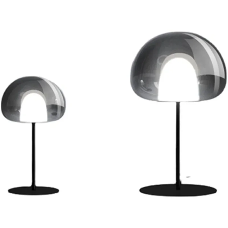 Light luxury glass premium bedroom lamp bedside desk model room hotel desk lamp