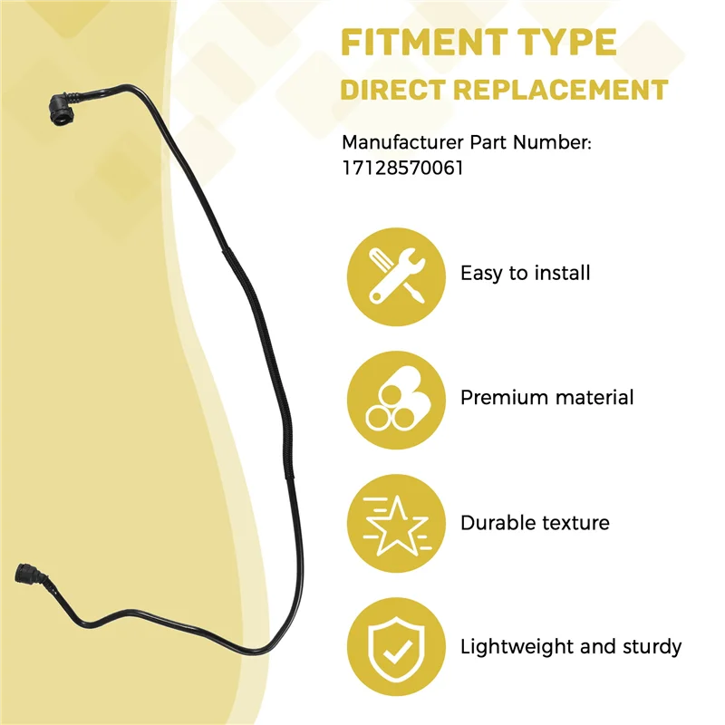 A45F- 17128570061   Tubo dell'acqua-Tubo radiatore superiore per tubo di sfiato del serbatoio di espansione per BMW F30 F32 F87