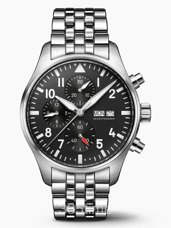 Reloj mecánico automático de alta calidad para hombre Big Pilots Le Petit Prince reloj deportivo de cuero marrón azul 43mm