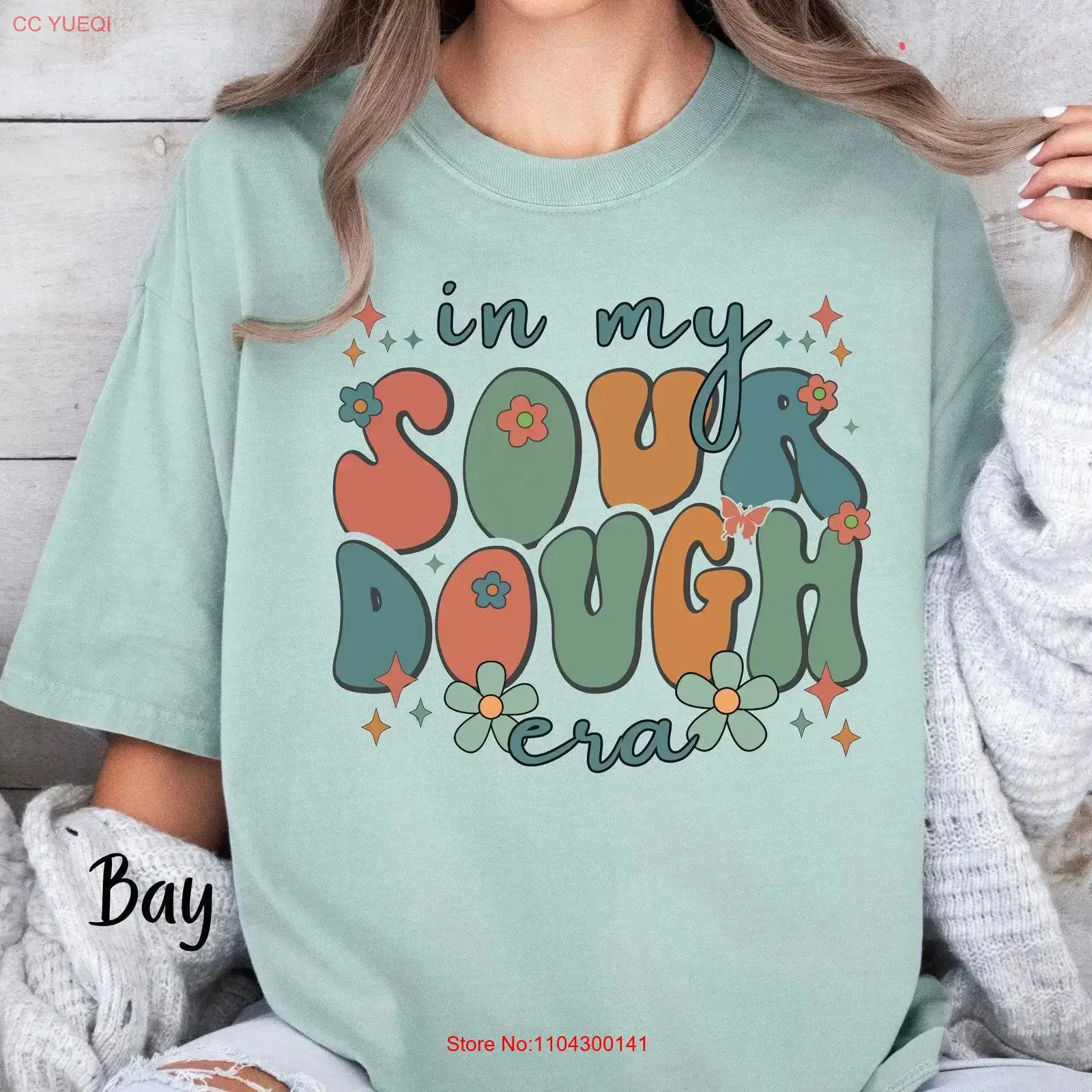In My Sourdough Era T Shirt Bread Bakers Starter Homesteader Retro Baking Breaducated vintage Washed fashion Soft streetwear