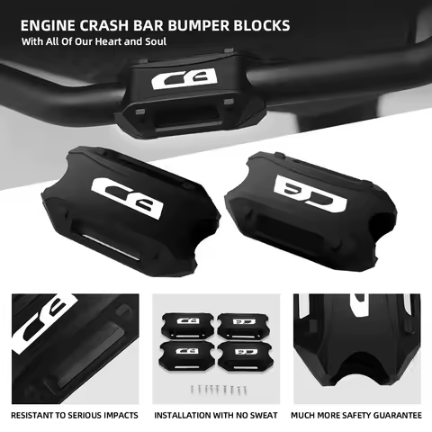25mm Bumper Engine Guard Protector Block Crash Bar Decorative For Honda CB400 VTEC CBR250 CBR400 NSR250 CBR900RR CBR600 CB1000