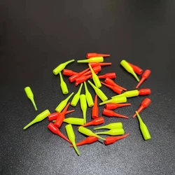 20 adet/grup kauçuk balıkçılık şamandıra sürüklenme kuyruk 2.0mm 2.5mm 3.0mm 4.0mm göze çarpan fasulye konnektörleri için Lightstick aksesuarları B614