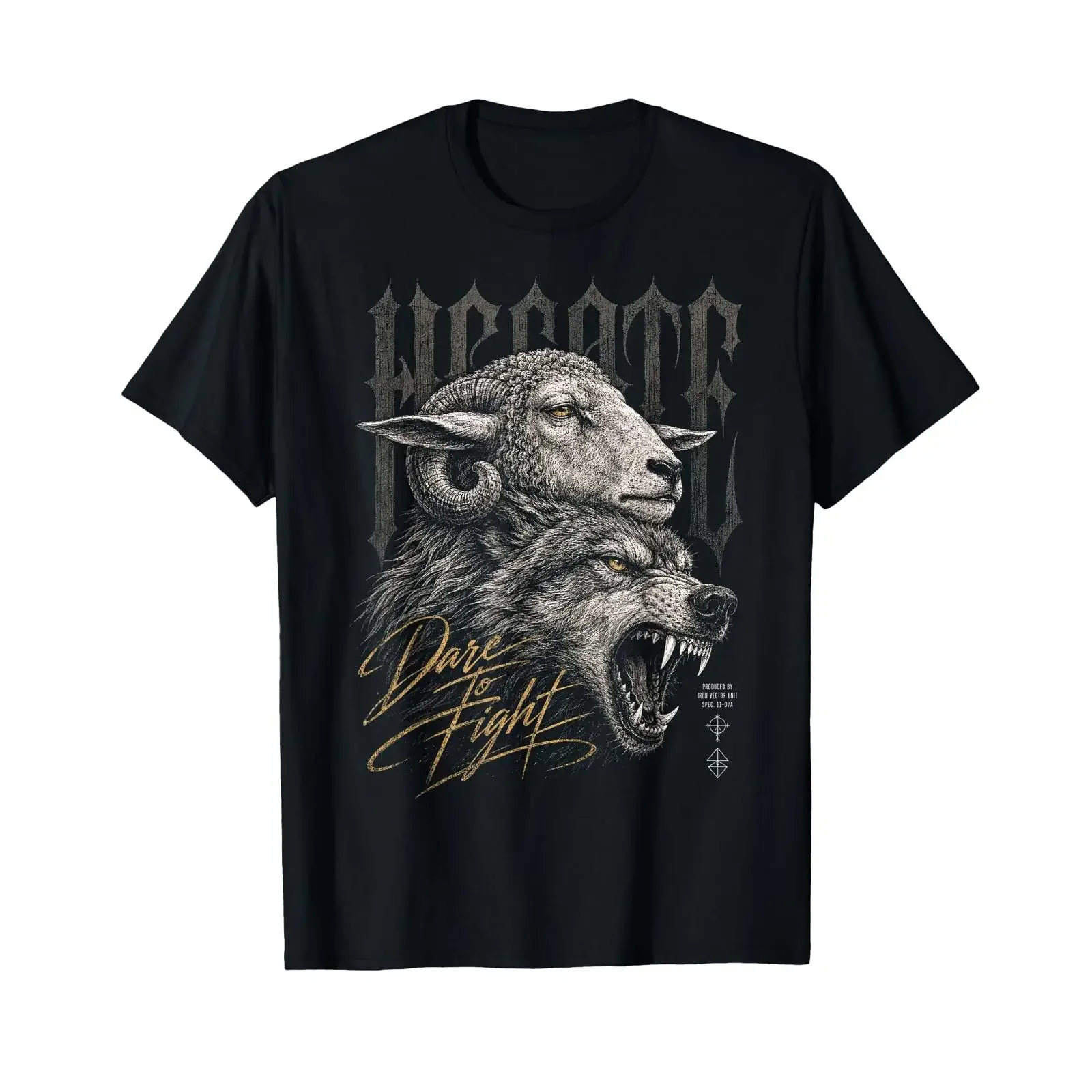 Wolf in Sheeps Clothing Urban Streetwear Heavy Metal Y2K T Shirt vintage Washed Stylish Breathable Slightly Soft Unisex