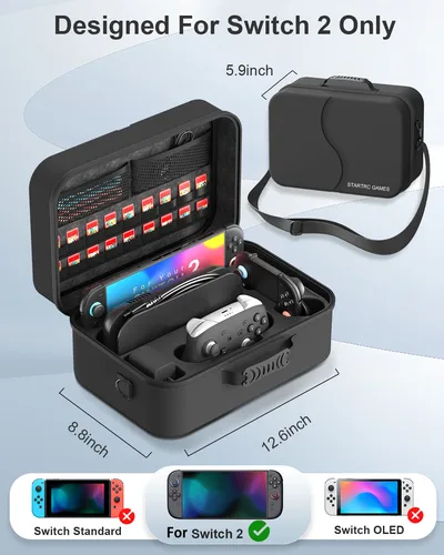 Imagen 2 del producto Adecuado para caja de almacenamiento de consola de juegos Switch 2, mochila cruzada de hombro, accesorios de caja protectora de mano