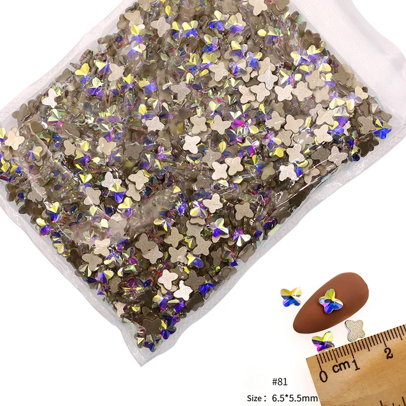 VDD 81-118 Großhandel 1440 Stück Glasrhinestones Kristall AB Flache Rückseite Glänzende Strass-Steine für DIY-Handwerk Nagelkunst-Zubehör – Detail 7
