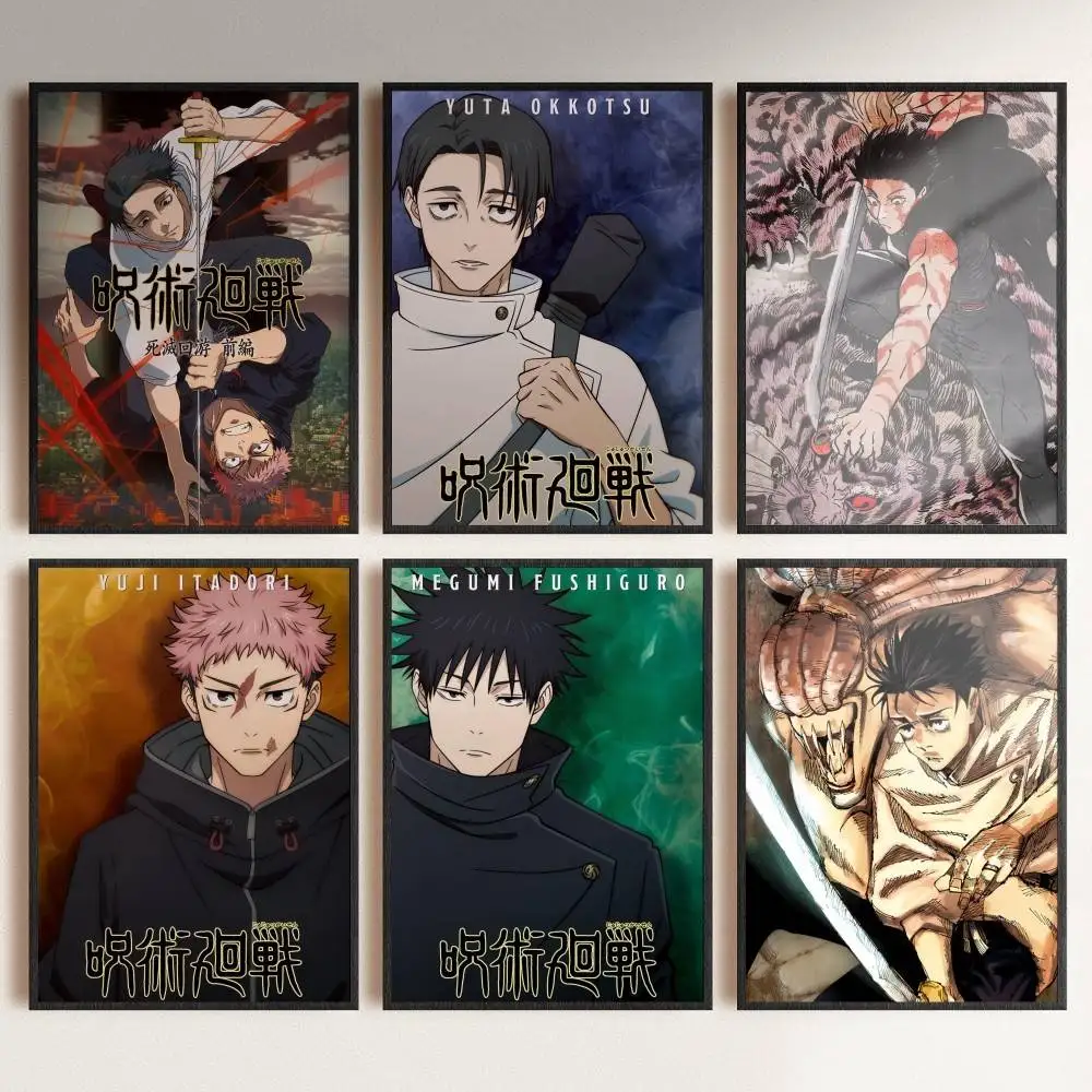 Anime Jujutsu JJK Kaisen Season 3 Poster Art Cover Songs Music Rap Wall Waterproof Paper Sticker For Living Room Home Decor