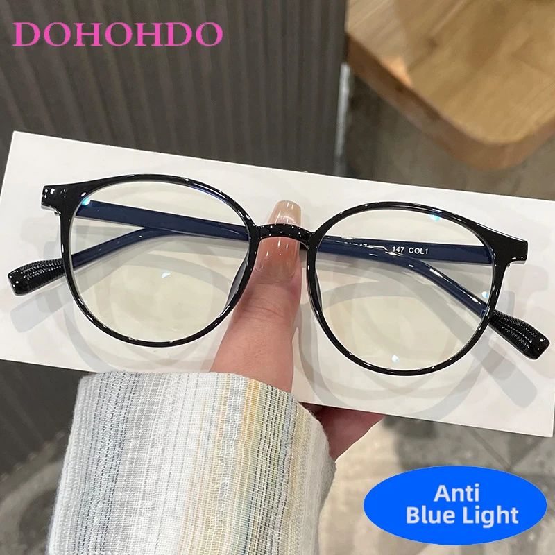 

Classic Brand Design TR90 Oval Optical Glasses Men Trendy Luxury Retro Small Frame Computer Anti-Blue Light Women Eyewear Lentes