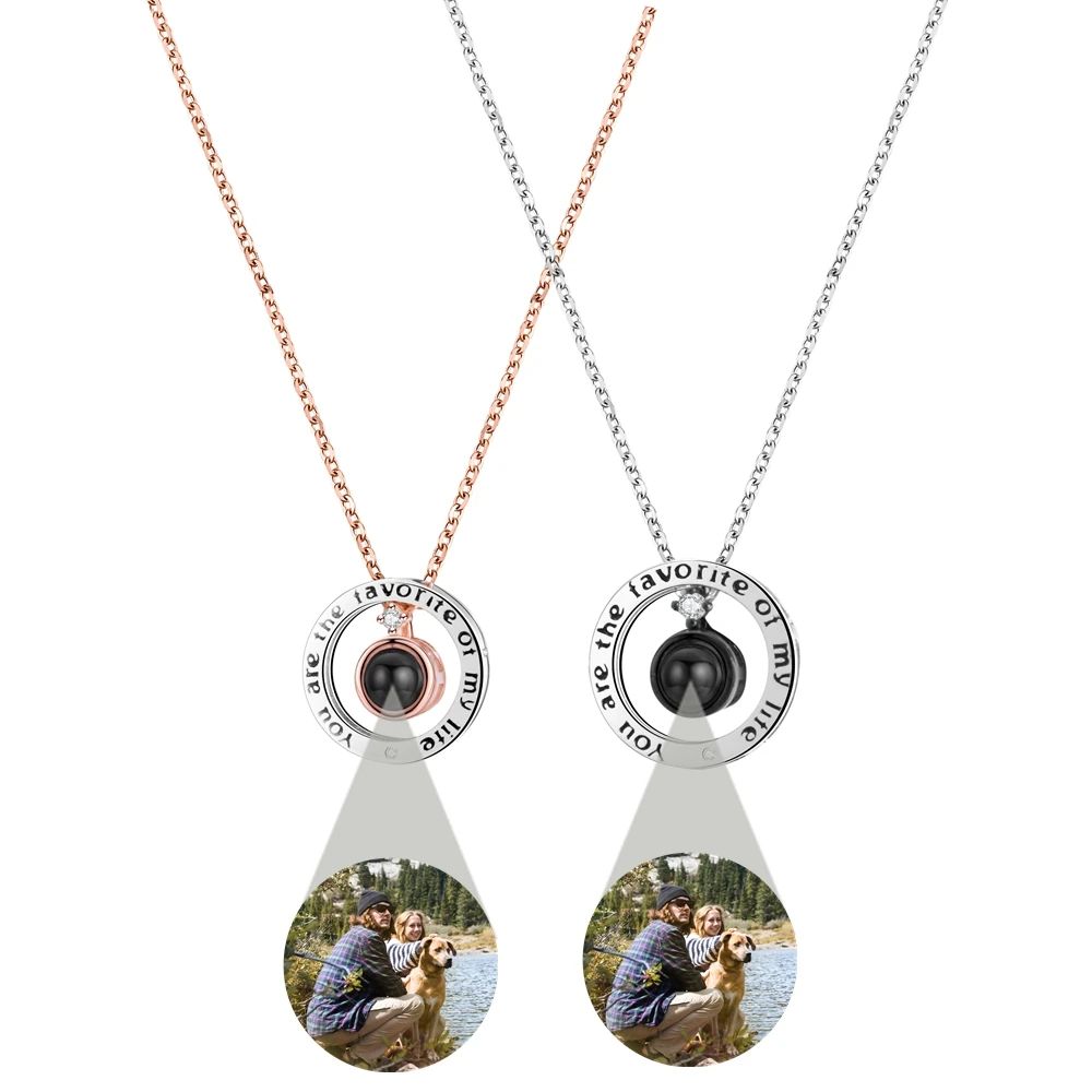 

Круглое ожерелье с подвеской для женщин, ожерелье с фотопроекцией на заказ, серебряная цепочка 925, подарок для пары, любовника, ювелирные изделия для парня