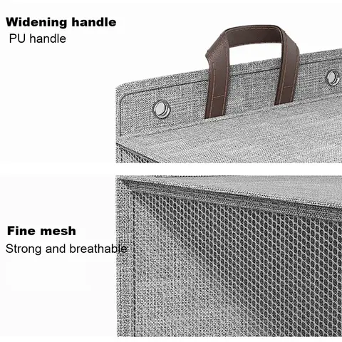 हैंगिंग लॉन्ड्री बास्केट, बड़ी क्षमता वाले कपड़े, गुड़िया, स्टोरेज बैग, जगह बचाने वाला क्लोसेट ऑर्गनाइज़र, बाथरूम के लिए फोल्डिंग स्टोरेज 8 best sales लटकती टोकरी भंडारण - №5