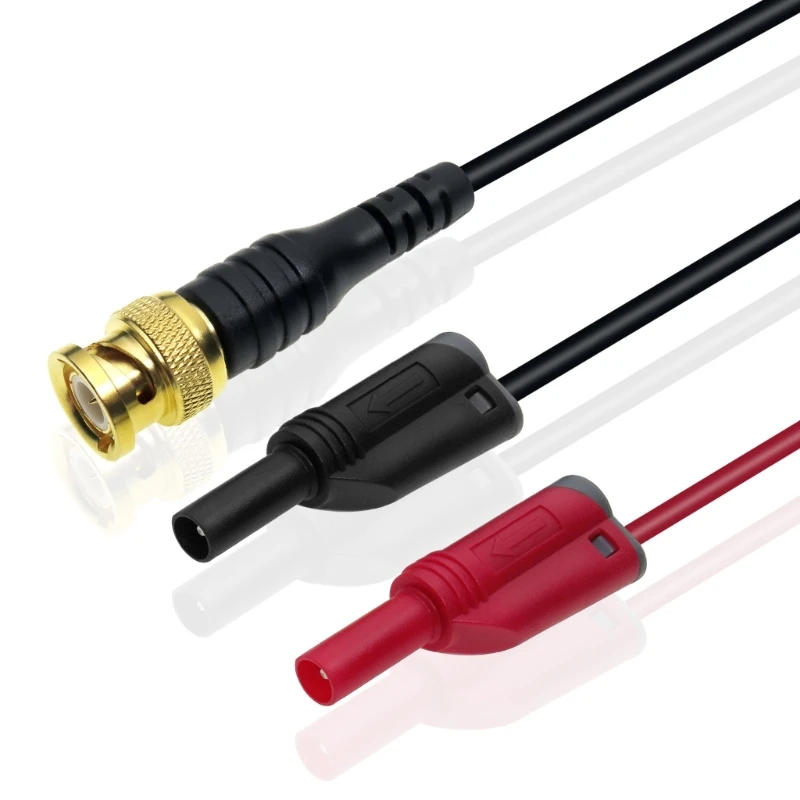 Upgraded BNC Male to Dual- Banana Plug Test Coaxial Cable for Oscilloscope DropShipping