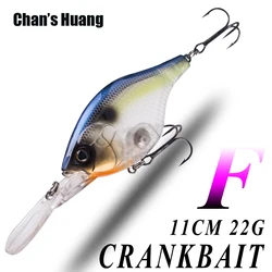Chan's Huang 11CM 22G / 4.33INCH 0.77OZ Artificial Long Bill Crankbait Floating Fishing Lures Rattles Deep Water Diver Crank