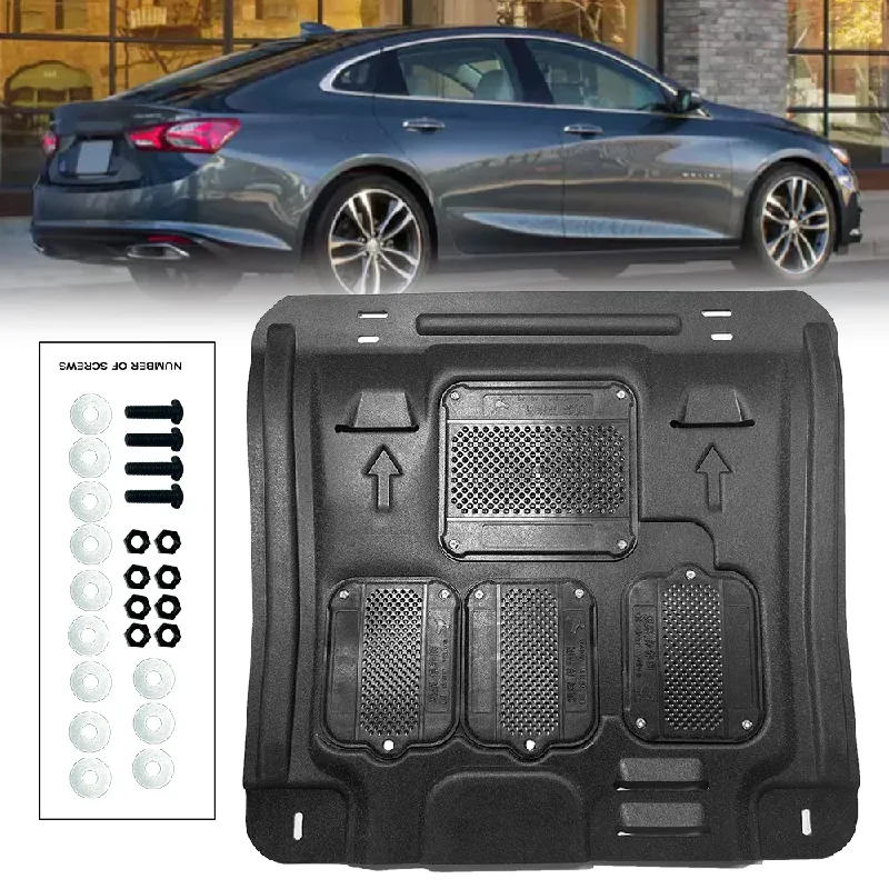 

For Chevrolet Malibu 2012-2021 Black Under Engine Guard Plate Splash Shield Mud Fender Cover Mudguard Protector