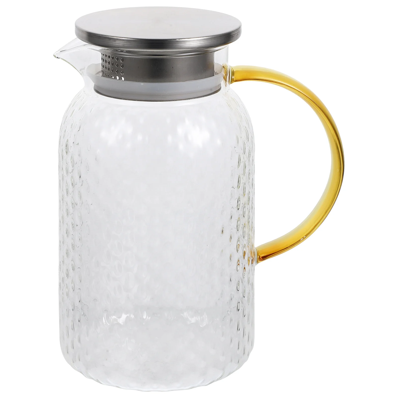 

1500ml Thickened Glass Water Jug Transparent Cold Water Kettle Beverage Holder Heat Resistant Thickened Carafe