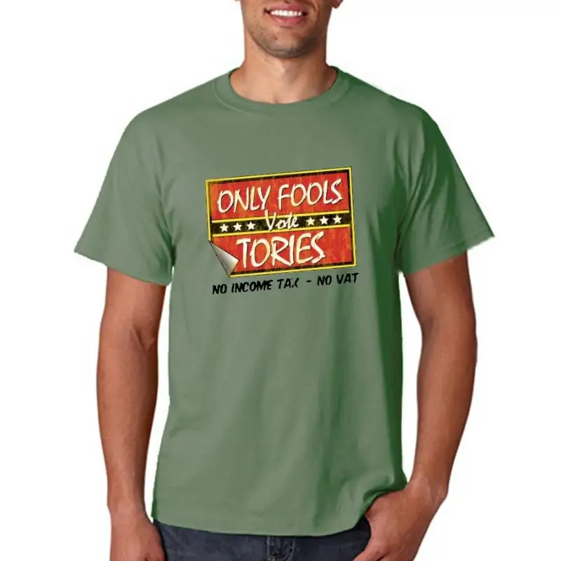 Title: Only Fools Vote Tories T-Shirt - Only Fools & Horses parody -  men t shirt