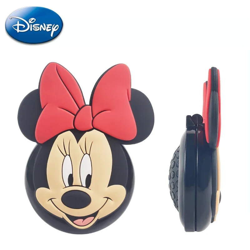 Disney Minnie Mouse Air Cushion Combs Mirror Cartoon Figure Portable Massage Hair Brush Dual-use Hairdressing Tool Girl Children