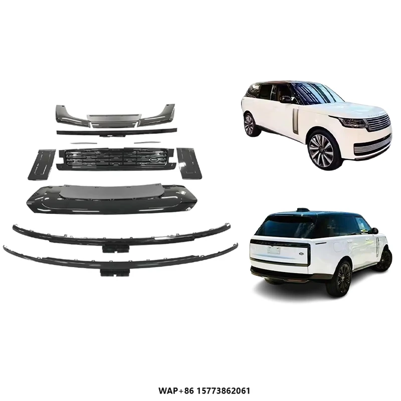 

Upgrade Kit Black Shine Bumper with High Configuration Front Lip Fender Air Outlet New Condition for LR Range Rover 2024