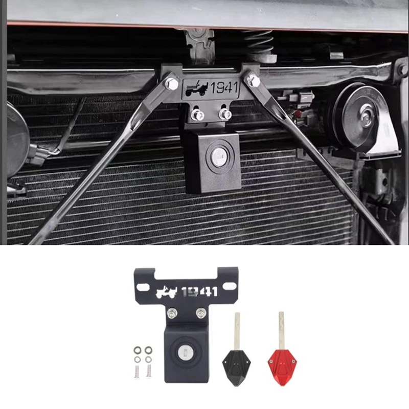 

Hood Lock Locking Hood Latches For Jeep Wrangler JL 2018-2023 With 2 Keys Anti-Theft Accessories