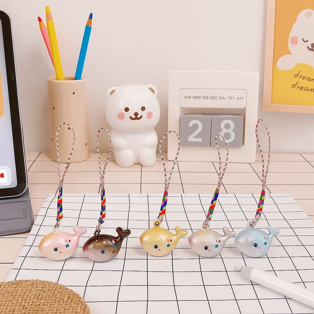 Cute Design Whale Keychain Lovers Theme Personalized Whale Pendant Pendant Style Kawaii Style Whale Keyring Sports Activities