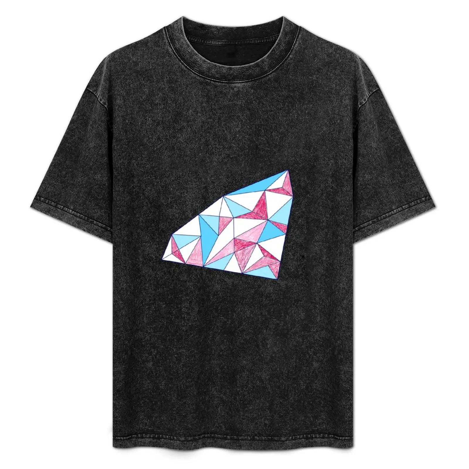 Seamless geometric pattern of triangles T-Shirt designer shirts kawaii clothes oversized t shirt men