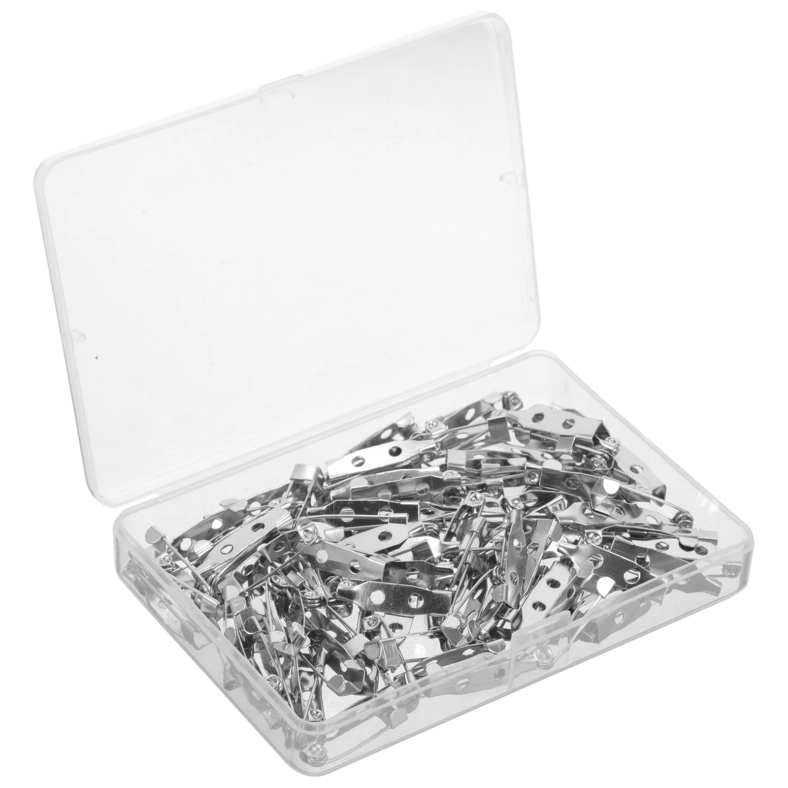 

100Pcs Bar Pins Brooch Lock Pins Safety Pins Back Safety Pins Jewelry Making DIY Brooch Crafts Making Clip Catch Pin Back Brooch