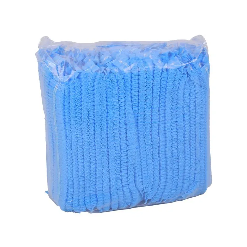 100PC Disposable Hat Head Cover Non-woven Kitchen Hat Breathable Hair Hat Workshop Dust Cap Shower Cap Women Hair Wrap