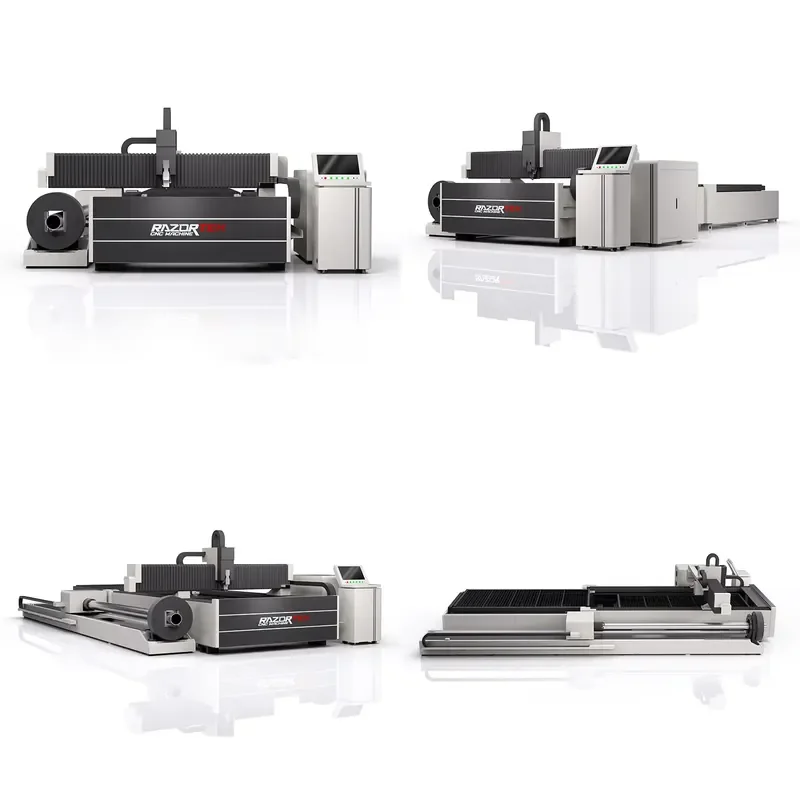 High Power Fiber Cutting Machine with Rotary Sheet and Tube Function for RAZORTEK CNC RAZORTEK