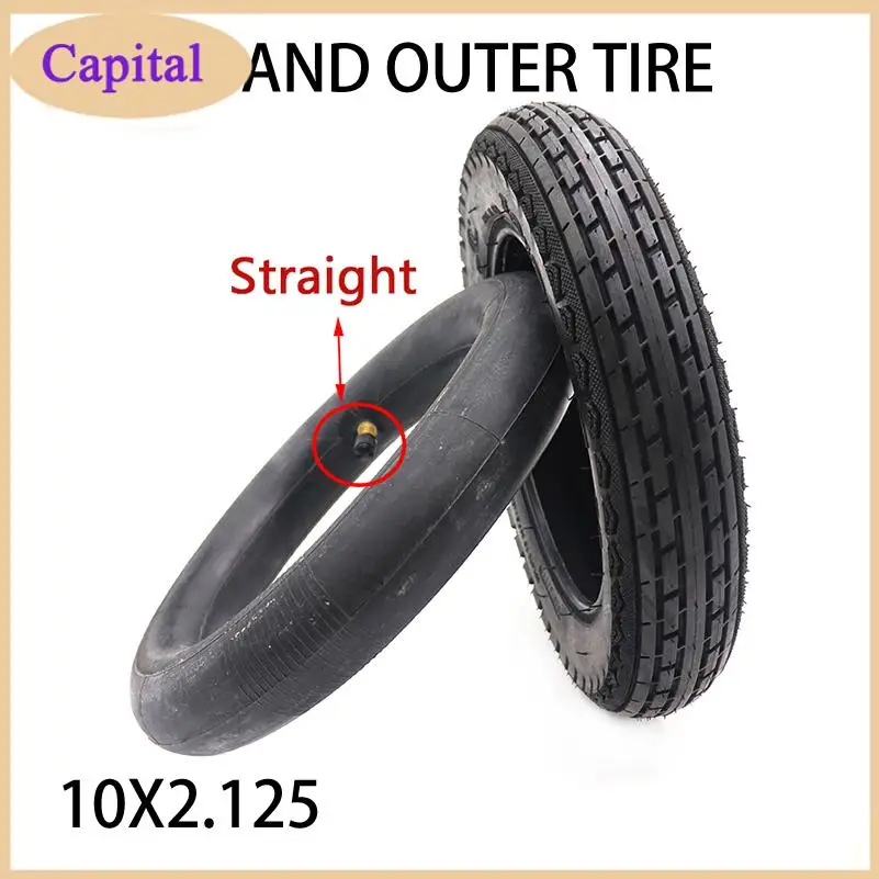 10x2.125 Tire 10*2.125 Inner Tube Outer Tire for Children's Bicycle Baby Carriage Electric Scooter Balancing Hoverboard Parts