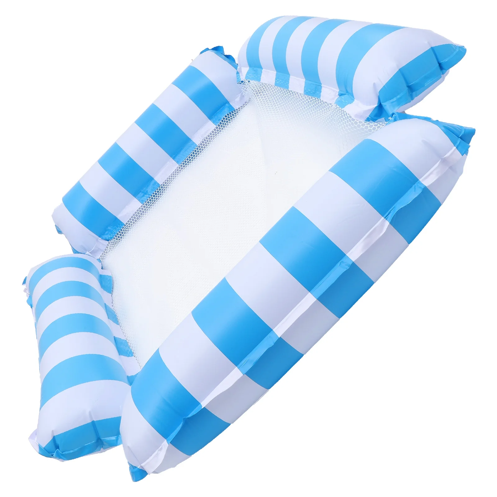 سرير عائم قابل للنفخ لكرسي صالة أرجوحة عائم متعدد الوظائف بسعة 220 رطل كرسي شبكي مائي قابل للطي للكبار #5