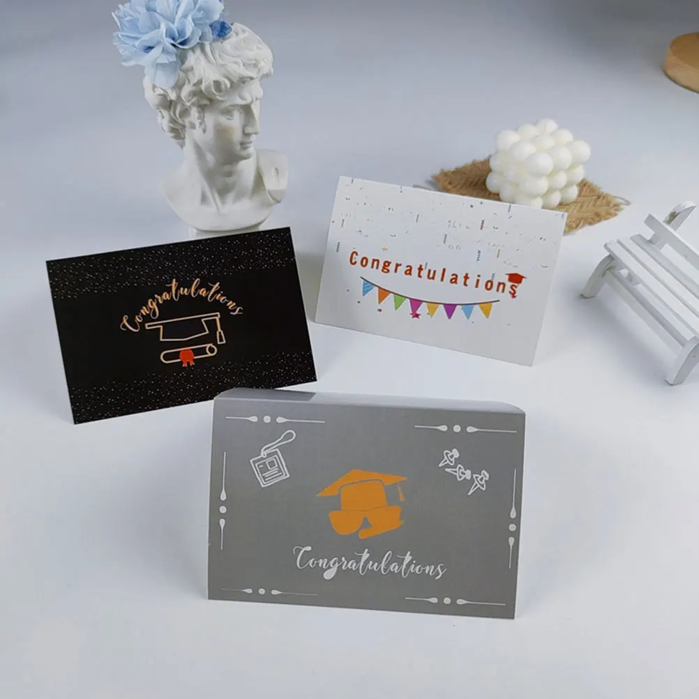 

6 комплектов поздравительных открыток на выпускной тематику, набор изысканных узоров, приглашения на выпускной вечер, поздравительные открытки, креативный дизайн