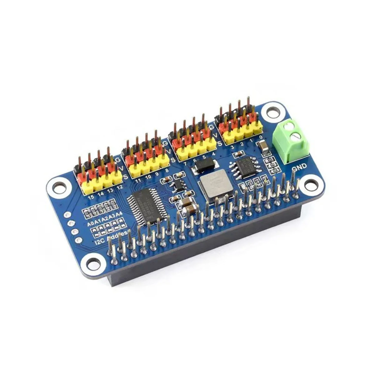Micro Snow Raspberry Pi 4th Generation 3b+16 Channel Servo Driver Board PWM Driver Module Controller I2C Interface