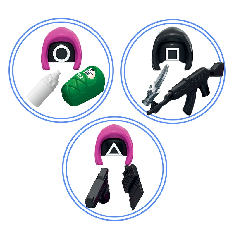 سلسلة ألعاب RT8007 كتل بناء صغيرة مجمعة شعبية شخصيات الحركة الطوب بلاستيك ABS ألعاب أطفال ذاتية الصنع