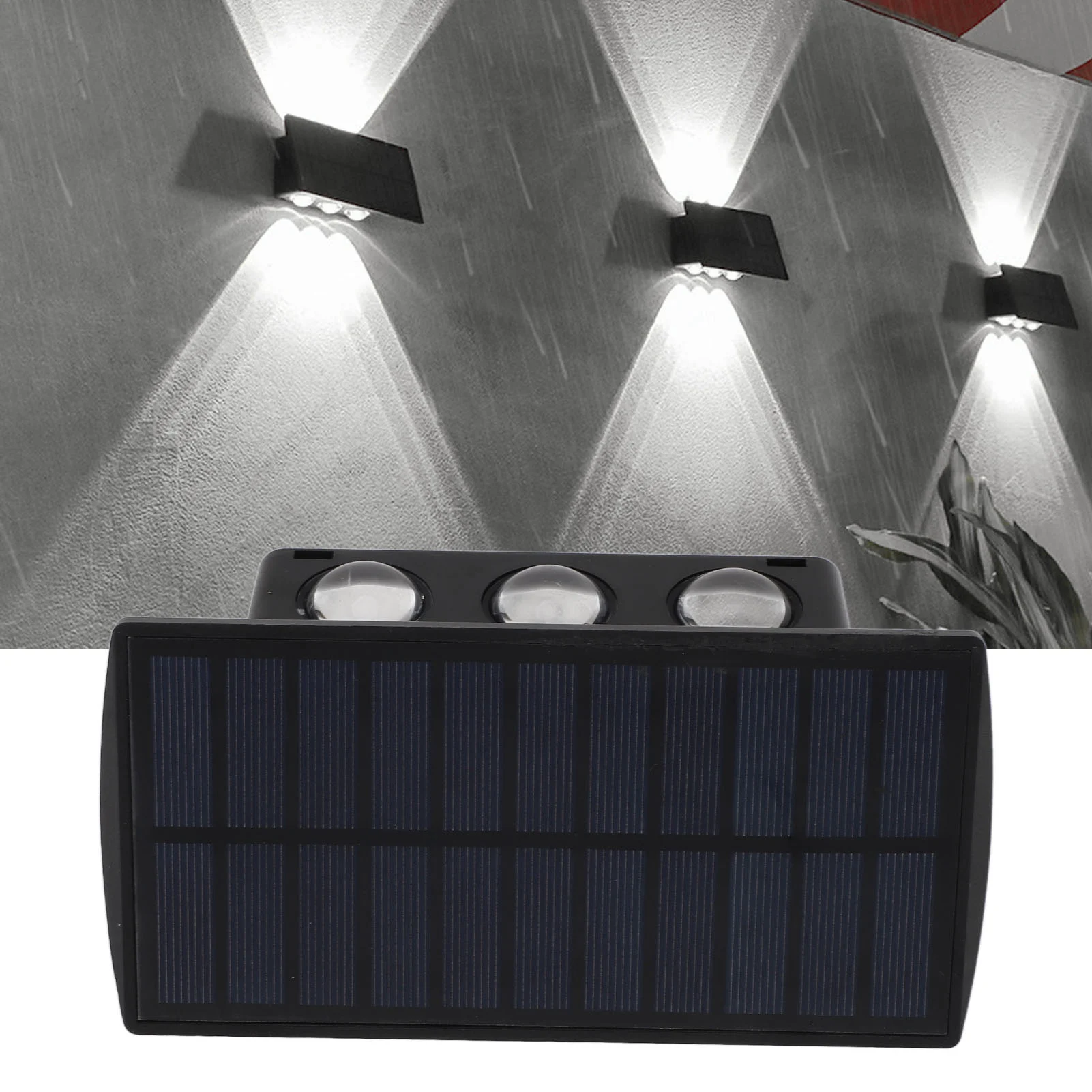 

ZK40 Solar Wall Lights IP65 Waterproof Up Down Lighting Energy Saving Garden Lights for Outdoor Use White Light