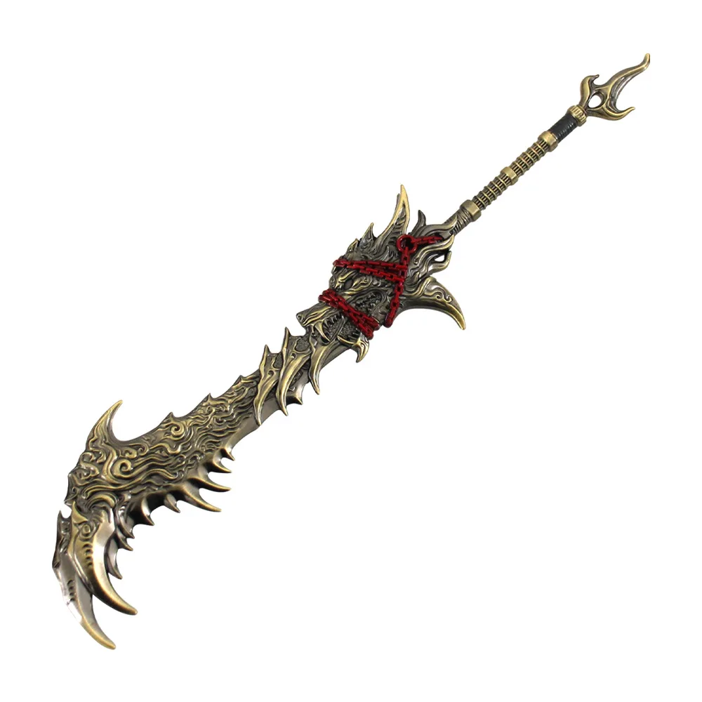 30cm naraka bladepoint exiled estrela lobo brinquedo jogo periférico modelo de metal samurai espada ornamentos coleção artesanato brinquedos presentes brinquedos