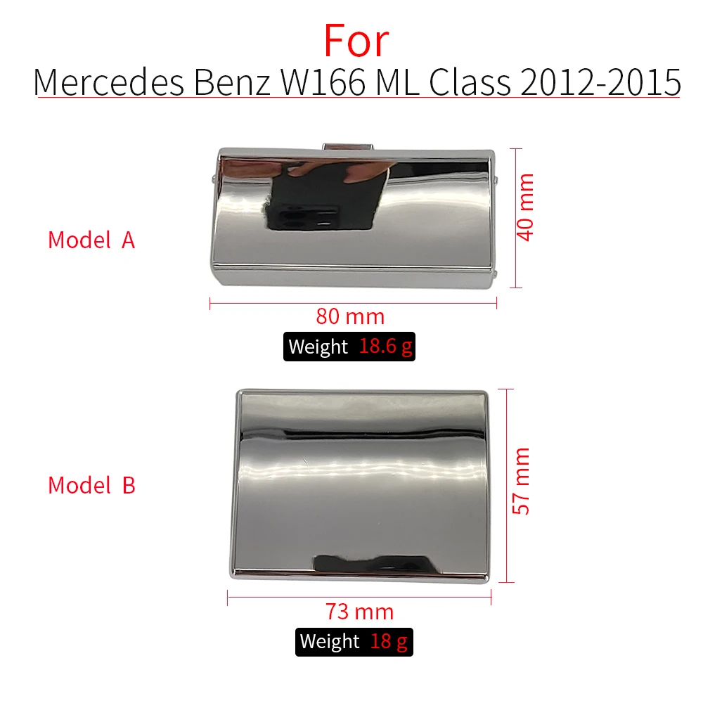 For Mercedes W166 Car Rear Bumper Tow Hook Cover Cap Silver For Benz ML Class ML300 ML320 ML400 ML450 2012-2015 1668551423