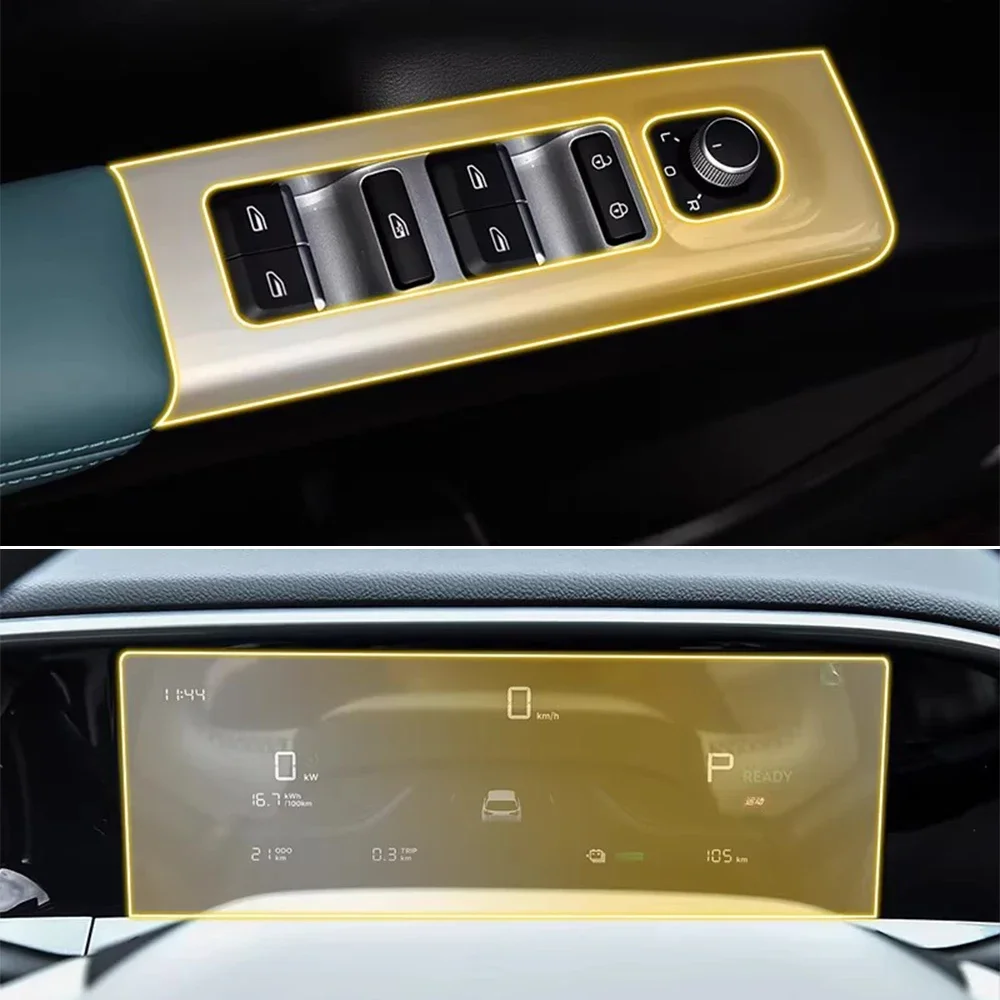 Mittelkonsole Klare Schutzfolie aus TPU Kratzfeste PPF-Schutzfolie für Geely EX2 2025 2026 Auto-Innenausstattung Zubehör – Detail 4