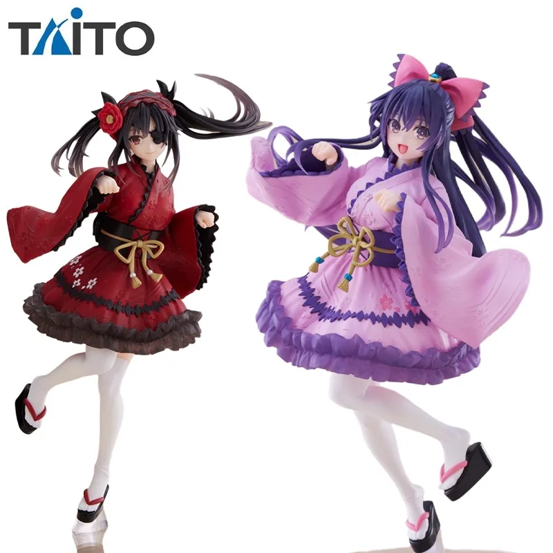 

In Stock TAiTO Genuine Coreful Collect Dolls TDATE A LIVE IV Kurumi Tokisaki Yatogami Tohka Action Figure Collection Model Toy