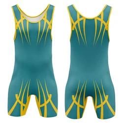 Youth and Adult Wrestling Singlets Suit Boxing Triathlon Bodysuit Iron Swimwear Gym Sport Fitness Skinsuit Running Wear